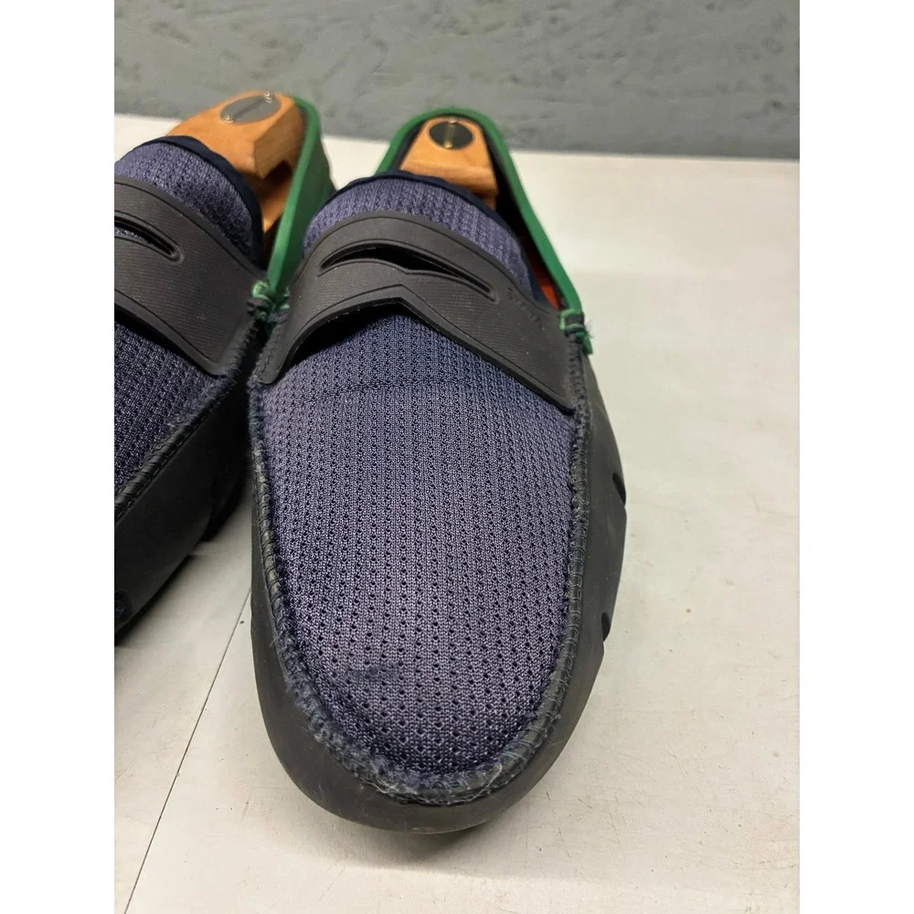 SWIMS Penny Loafer Casual Shoes Mens 9 Blue Waterproof Mesh Slip On Driving Boat